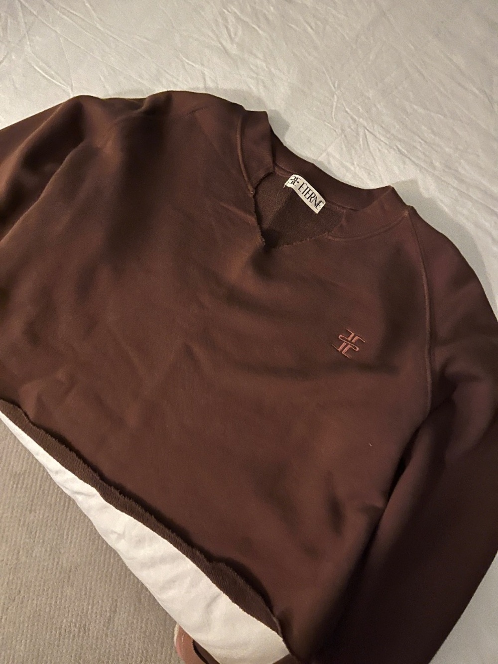 ETERNE brown crop sweater